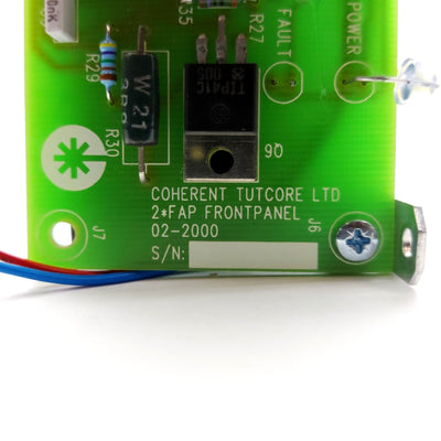 Used Coherent Duo FAP LASER LED Front Panel Board, 2x 10-Pin, 50-Pin Headers