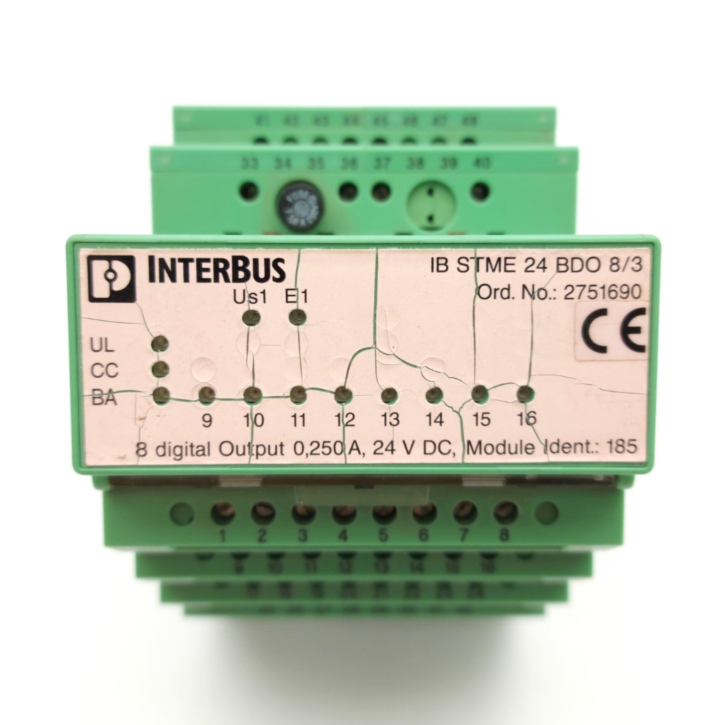 Used Phoenix Contact IB ST 24 BDO 8/3 INTERBUS ST Digital Output Module, 8 Out, 24VDC