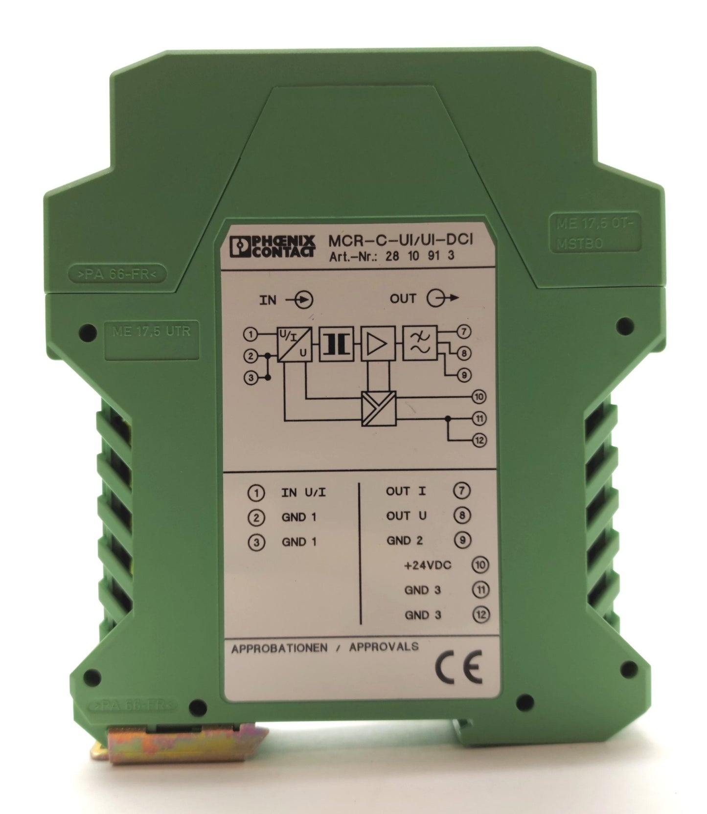 Used Phoenix MCR-C-UI/UI-DCI (2810913) Signal Conditioner 10V I/O, 24VDC Supply, 1-Ch