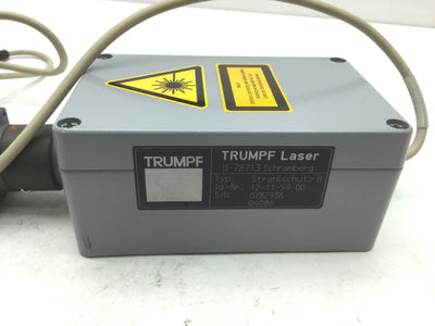 Used Trumpf 12-11-59-00 Laser Strahlschutz Beam Radiation Protector With Collimator