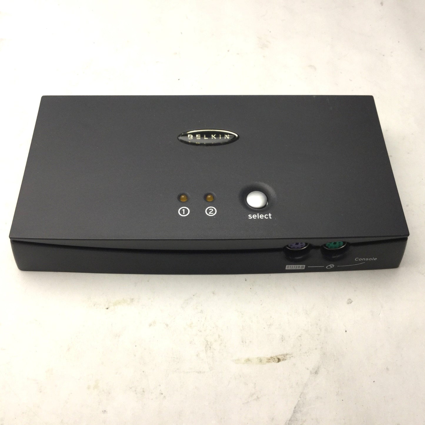 Used Belkin F1DB102P OmniView 2-Port KVM Switch, PS/2 Platform