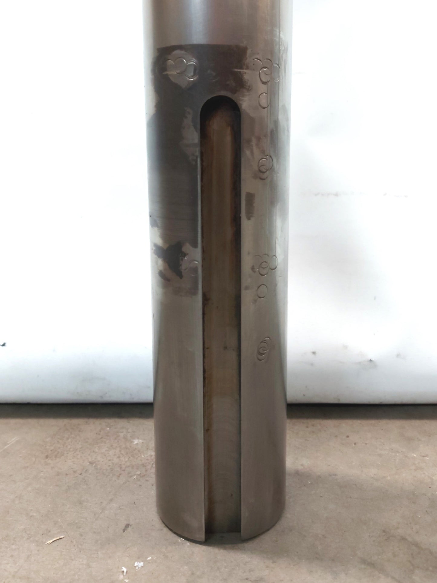 Used SS Rotary Shaft 3" to 2 3/4" End Diameter 9 x 3/4" 3 3/4 x 5/8" Keyway 50" Long