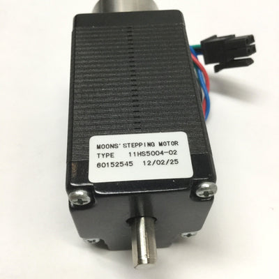 Used Moons 11HS5004-02 Bi-Polar Stepper Motor, NEMA 11, 5mm Shaft, 2-Phase, 1.8ø/Step