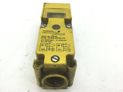 Used Turck BI 15-CP40-BZ3X/F2 Inductive Sensor 15mm Distance NO/NC AC/DC Flush Mount