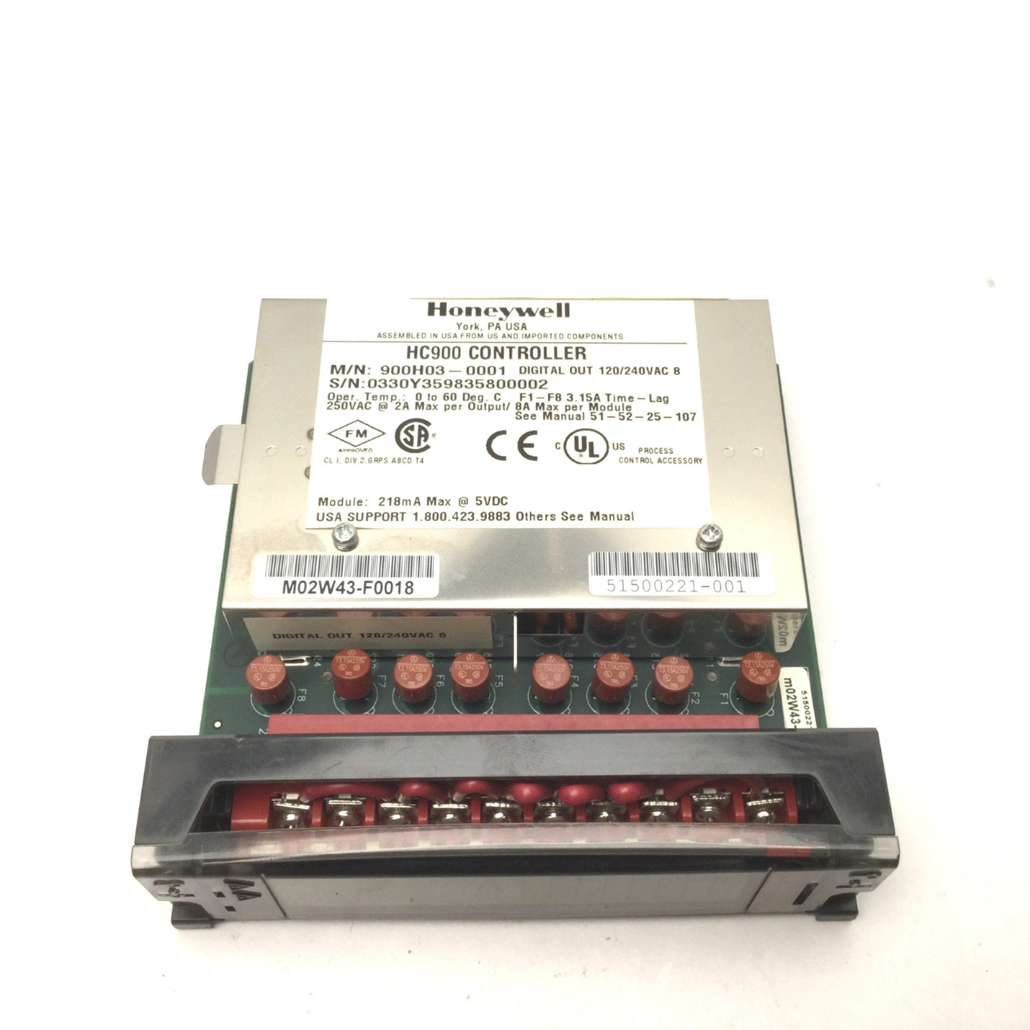 Used Honeywell 900H03-0001 HC900 ControlEdge Digital Ouput Module 8-Channel 120/240V~