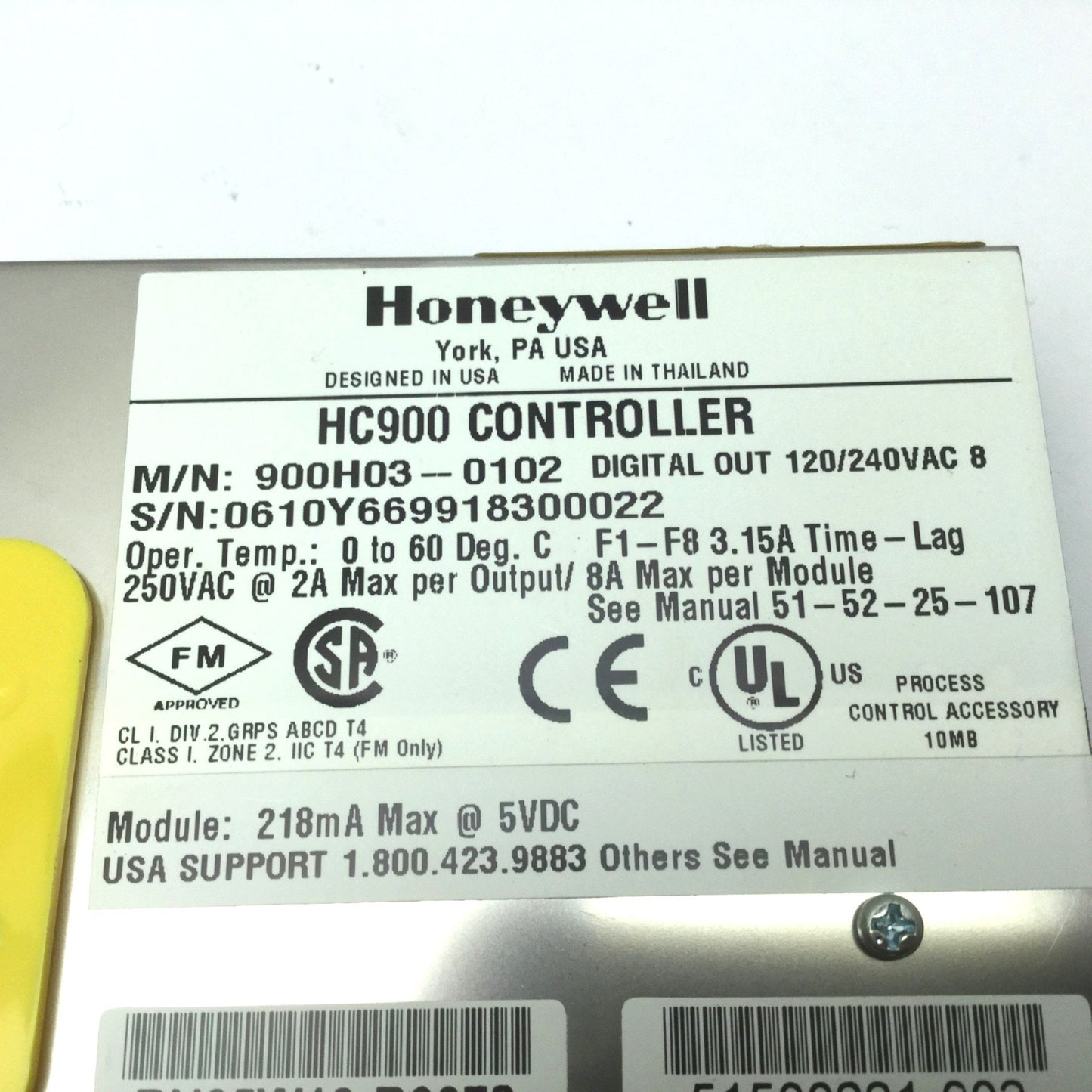 Used Honeywell 900H03-0102 HC900 ControlEdge Digital Ouput Module 8-Channel 120/240V~