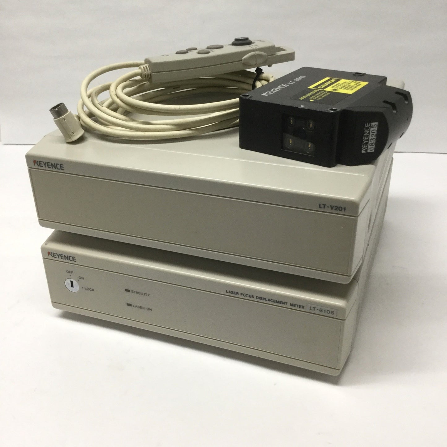 Used Keyence LT-8105 Laser Confocal Displacement Meter Controller, Camera Unit Remote