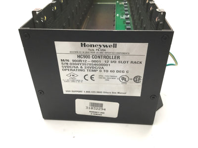 Used Honeywell 900R12-0001 HC900 12 I/O Slot ControlEdge PLC Rack 5VDC/24VDC 6A/2A