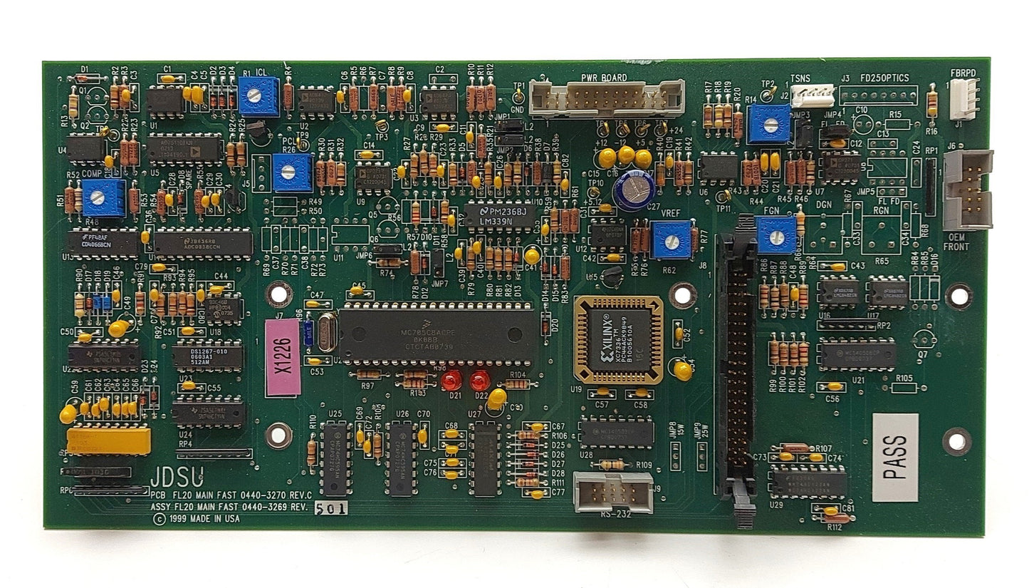 Used JDSU 0440-3269 Rev. 501 Main Control Board, for IFL Series Lasers