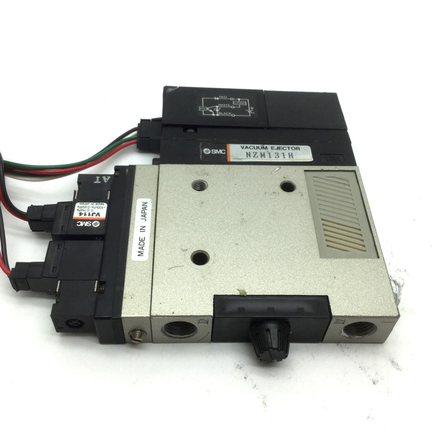 Used SMC NZSE1-00-15 Vacuum Switch NZM131H Ejector VJ114 Valve 3-Port