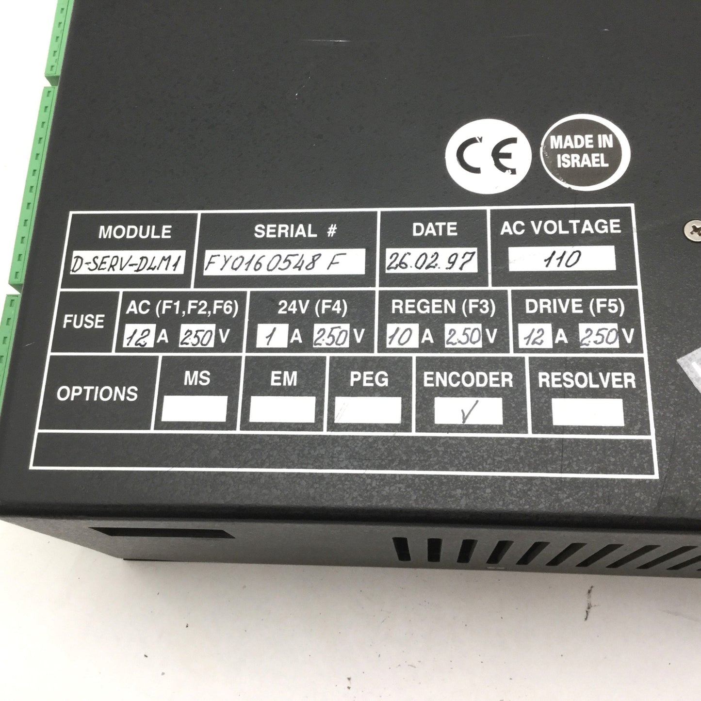 Used Rockwell / Anorad D-Serv-DLM1 Digital Servo Controller, 115/230VAC, 47-63Hz