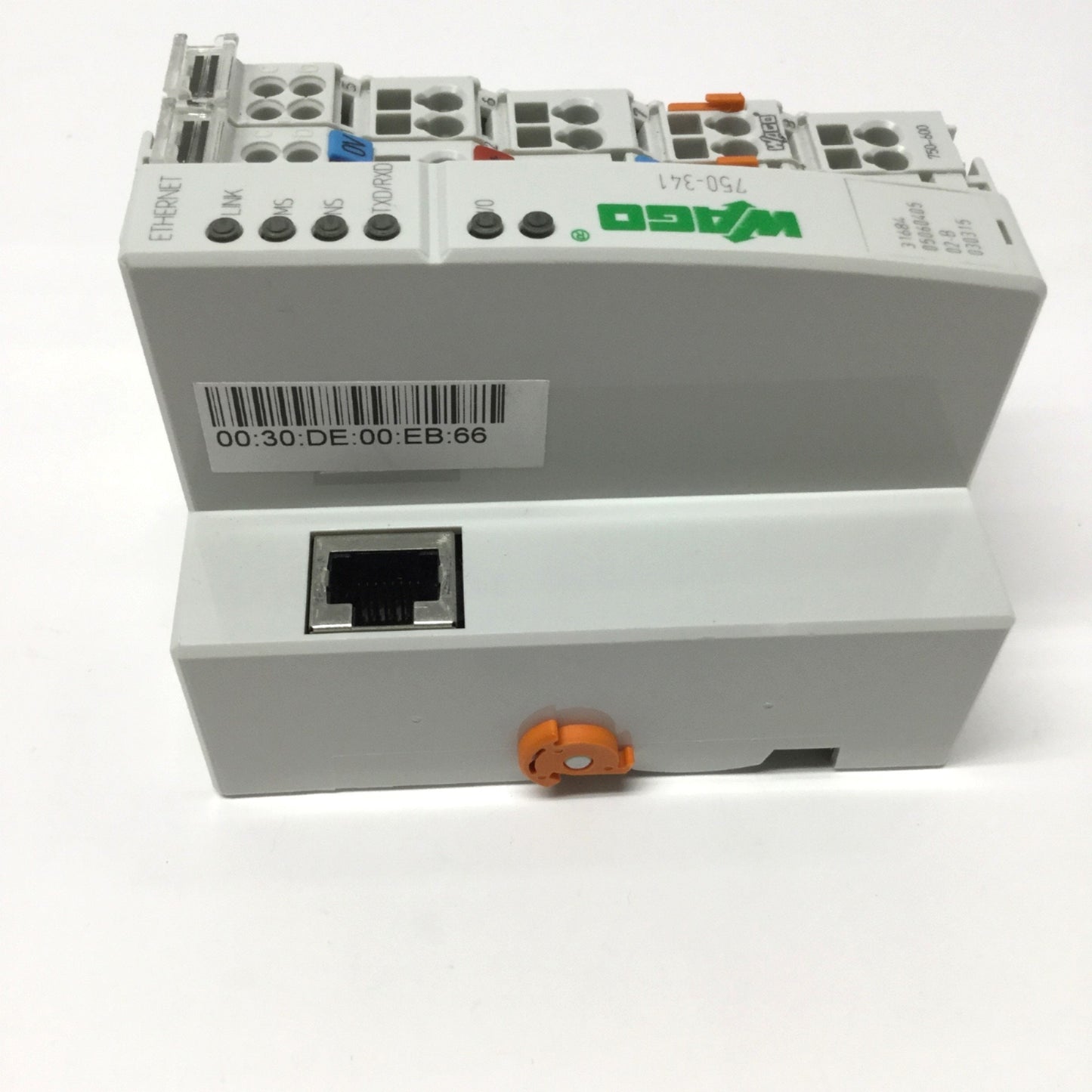 Used Wago 750-341 Ethernet TCP/IP Fieldbus Coupler Digital & Analog, With 750-600 End