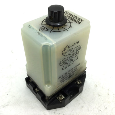 Used Guardian California 0521-1481-9100 Time Delay Relay 24V, 0.3-1.75 / 47-260 Sec