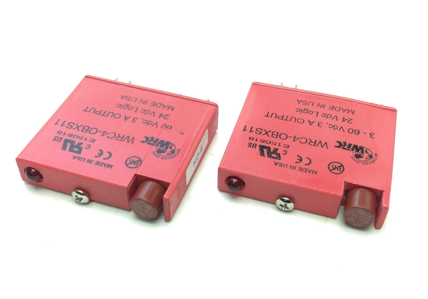 New Lot of 2 WRC4-OBXS11 Discrete I/O Modules, Input: 3-60VAC, Output: 24VDC