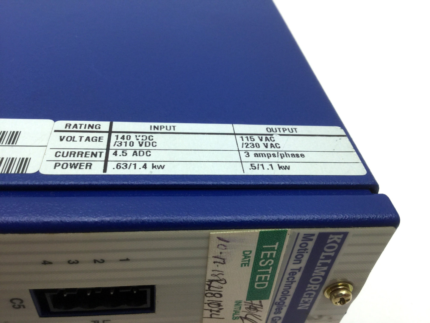 Used Kollmorgen Servostar SP10300 Servo Drive In: 140/310VDC, Out: 115VAC / 230VAC 3A