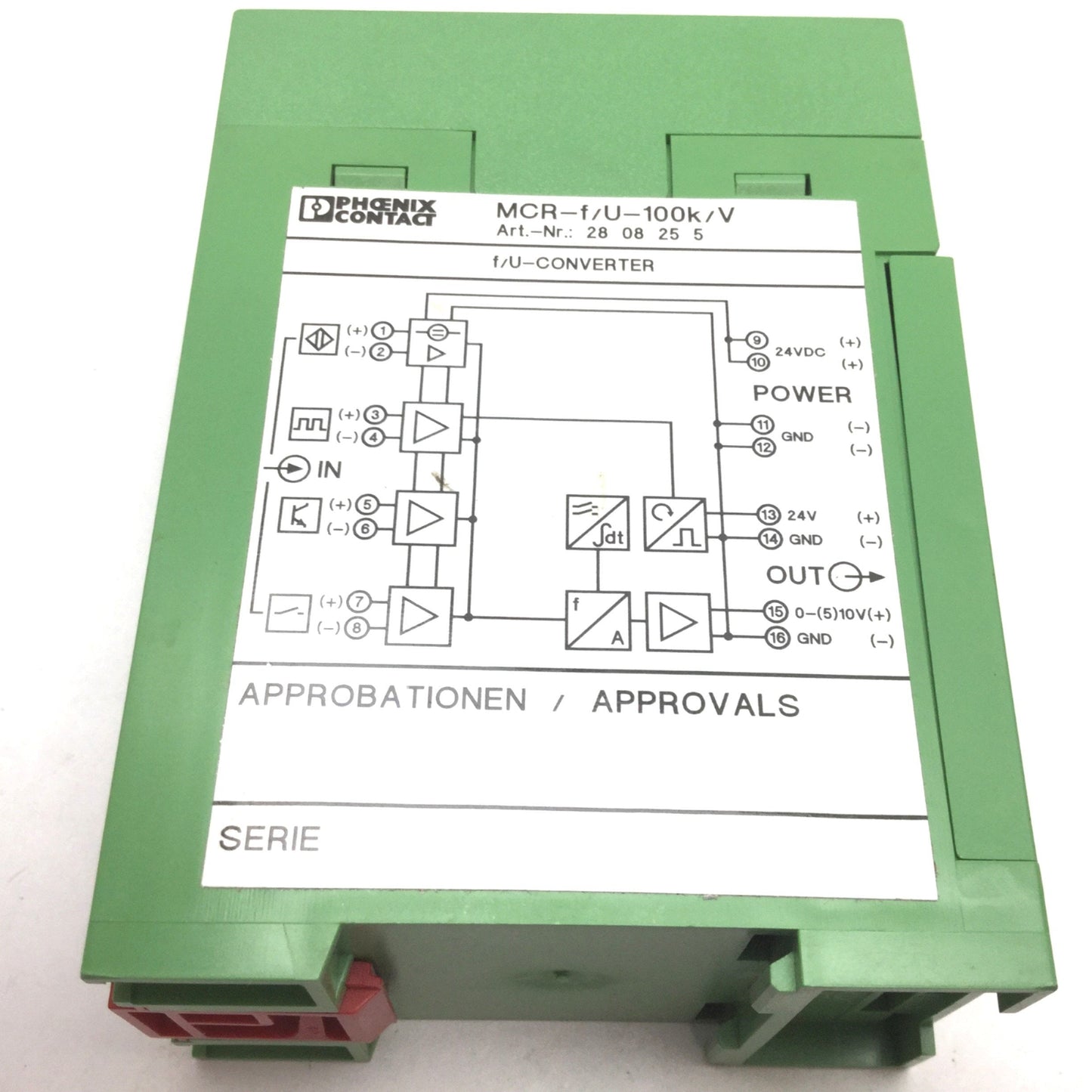 Used Phoenix Contact MCR-F/U-100K/V 2808255 Frequency Transducer Module, 20-30VDC