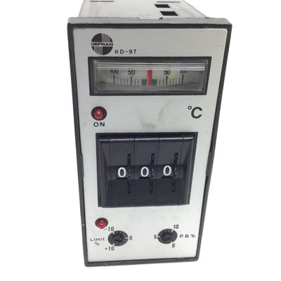 Used Gefran RD-97PD1T Temperature Controller, Input: Type J, 110/220V, 0-599øC