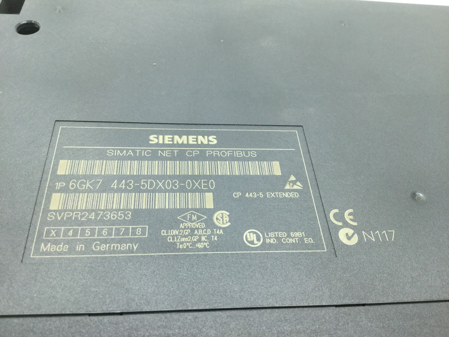 Used Siemens 6GK7 443-5DX03-0XE0 Simatic Profibus S7-400 DP S5-Compatible PC/OP