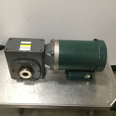 Used Boston Gear HF726-25SPV-B5-H1-P16 Right-Angle Gear, 56C, 25:1, P56X0363H Motor