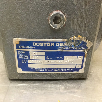 Used Boston Gear HF726-25SPV-B5-H1-P16 Right-Angle Gear, 56C, 25:1, P56X0363H Motor