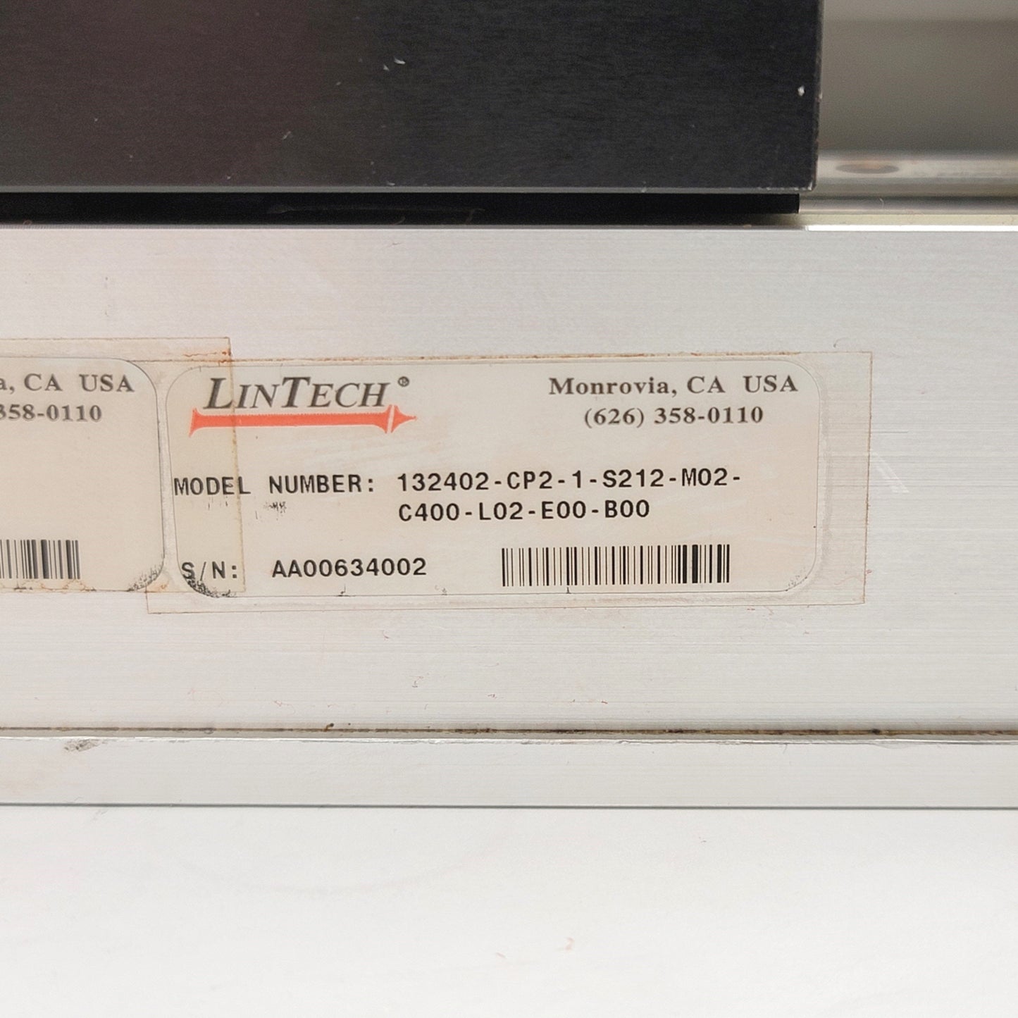 Used LinTech 132402-CP2-1-S212-M02-C400-L02-E00-B00 Linear Actuator 2" (50mm) NEMA 23