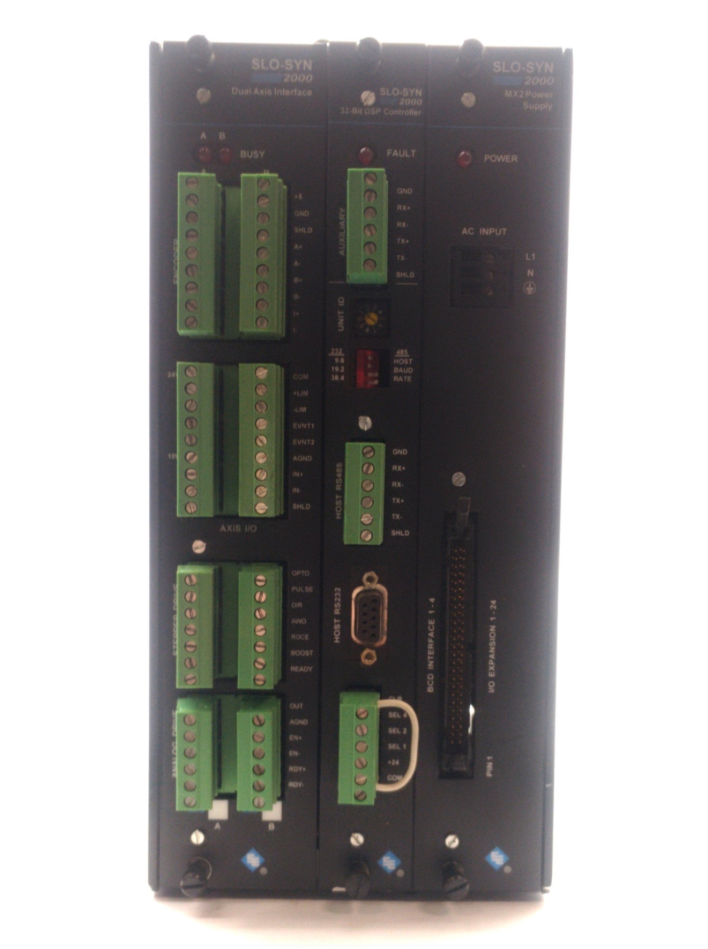 Used Superior MX2000-2 SLO-SYN Multi-Axis Motor Drive Controller, 2-Axis, 90-265VAC