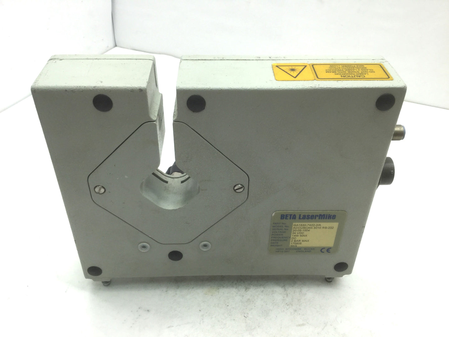 Used BETA Lasermike GA1530-7422-2/A Accuscan 3000 3010 Diameter Gauge 24VDC