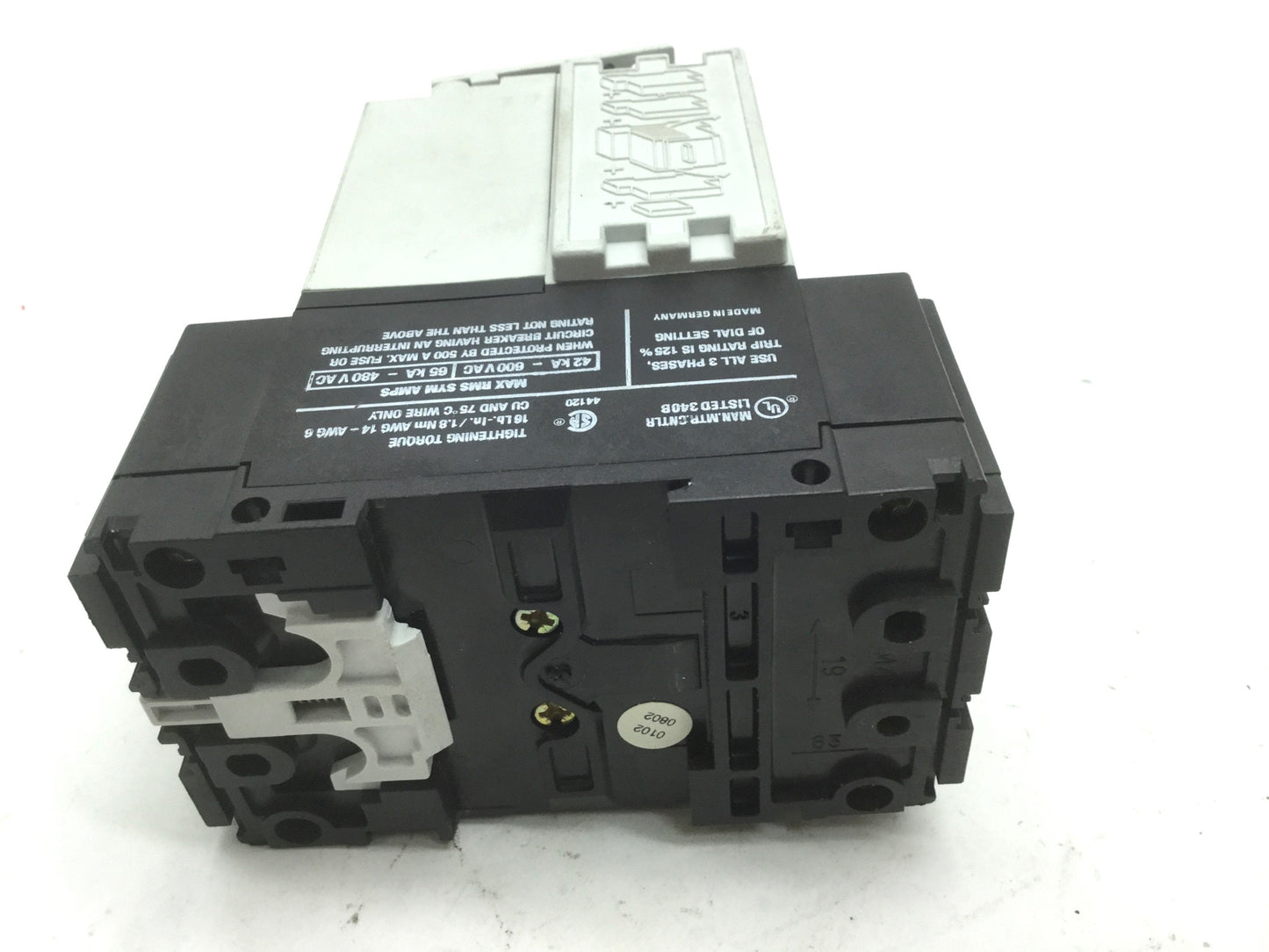 Used Moeller ZM-16-8-PKZ2 Adjustable Motor Protector, 3PH, 10-16A /80-140A