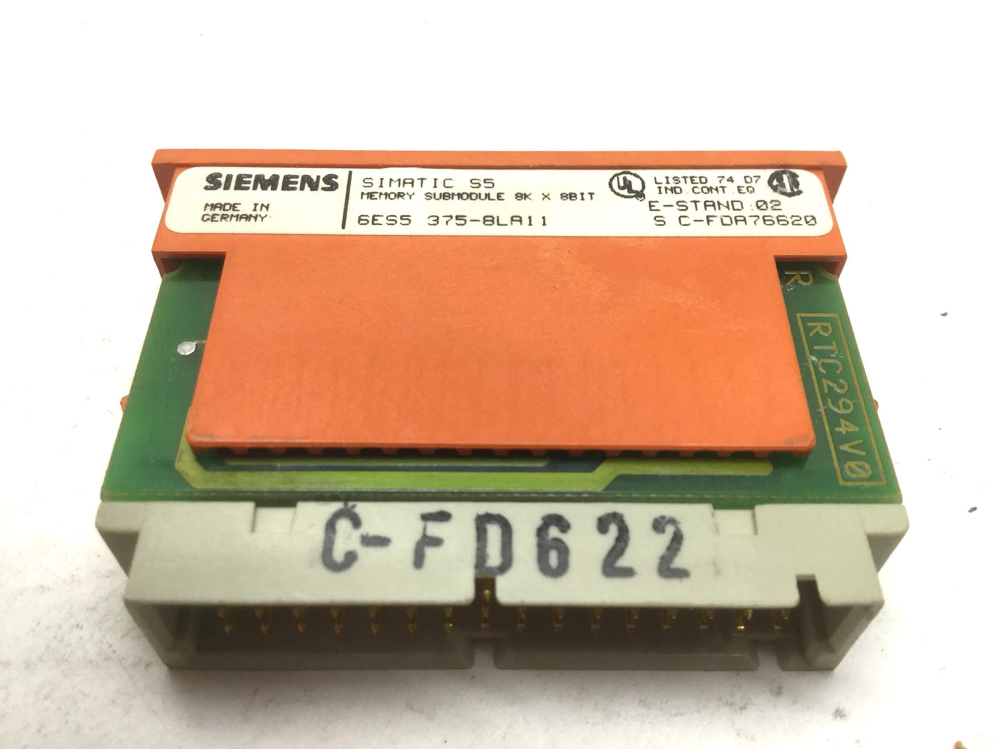 Used Siemens Simatic 6ES5 375-8LA11 Memory Submodule, 8K x 8 Bit EPROM