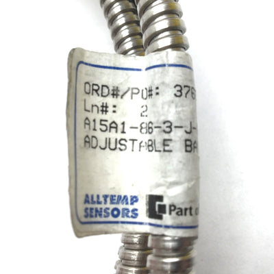 New Other Wika A15A1-86-3-J-G Thermocouple, Type J, Adjustable Bayonet, 0.185" Sheath Dia