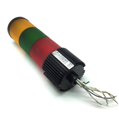 Used Federal Signal LSB-120 LiteStak Amber Green Red Power: 120VAC 1.3A *No Bulb