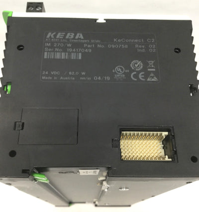 Used KEBA IM 270/W KeConnect EtherCAT, K-Bus Digital/Analog I/O Compact Module 24VDC