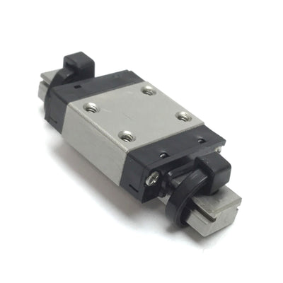 Used Misumi SSEBZ8 Miniature Linear Guide, Rail: 40mm, Slide: 17mm x 23mm