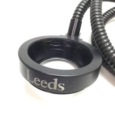 Used Leeds Fiber Optic Microscope Ring Light, ID: 49mm, Length: 1.14m 45", Bundle 9mm