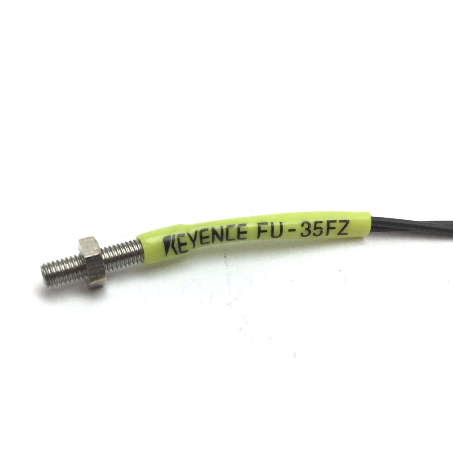 Used Keyence FU-35FZ Sensor Reflective Fiber Optic Unit, Length: 130mm, Barrel: M3