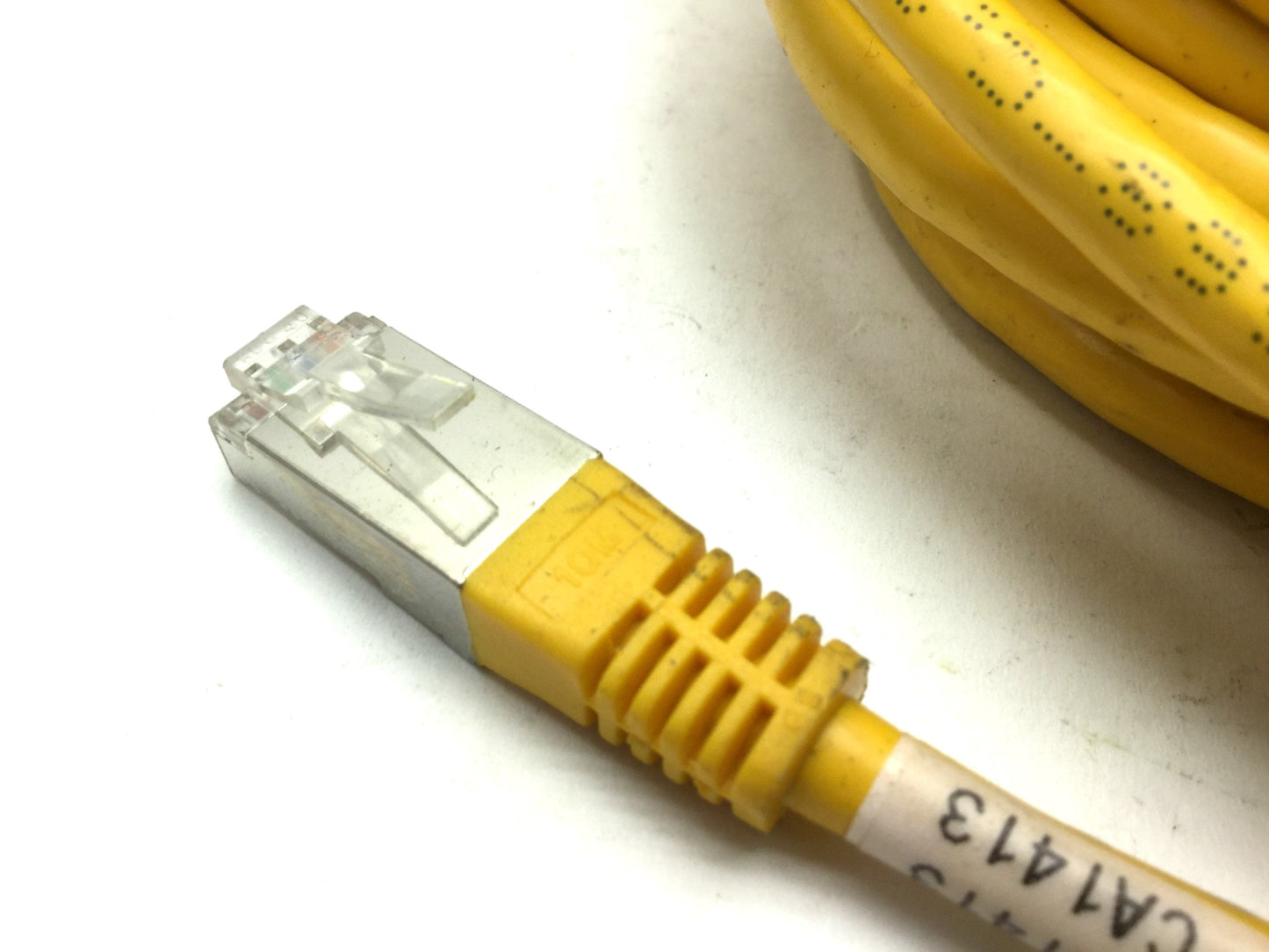 Used Digitus Cat 6A Patch Cord, Yellow, Length: 10M, 26/7 AWG Cat6 Ethernet Cable