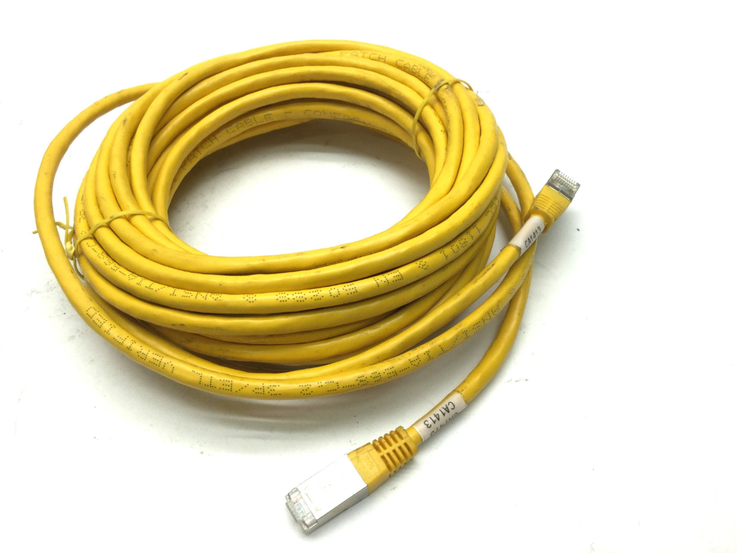 Used Digitus Cat 6A Patch Cord, Yellow, Length: 10M, 26/7 AWG Cat6 Ethernet Cable