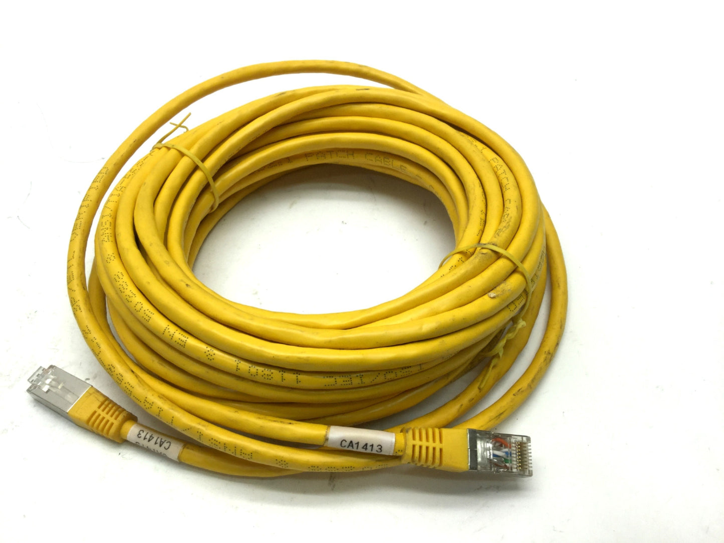 Used Digitus Cat 6A Patch Cord, Yellow, Length: 10M, 26/7 AWG Cat6 Ethernet Cable