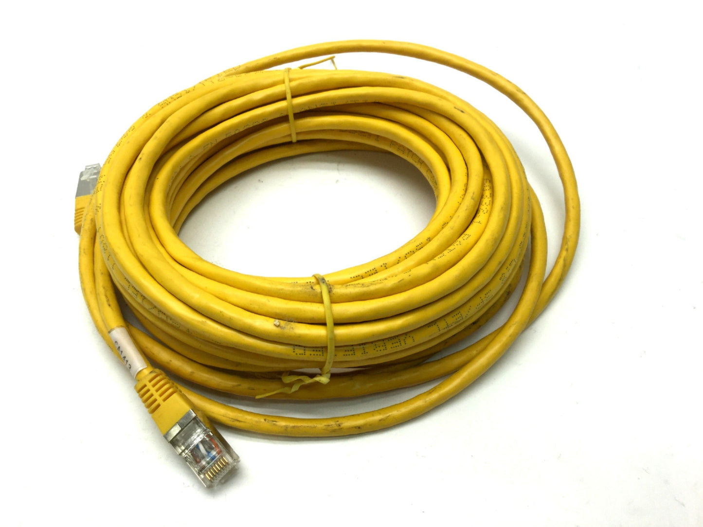 Used Digitus Cat 6A Patch Cord, Yellow, Length: 10M, 26/7 AWG Cat6 Ethernet Cable