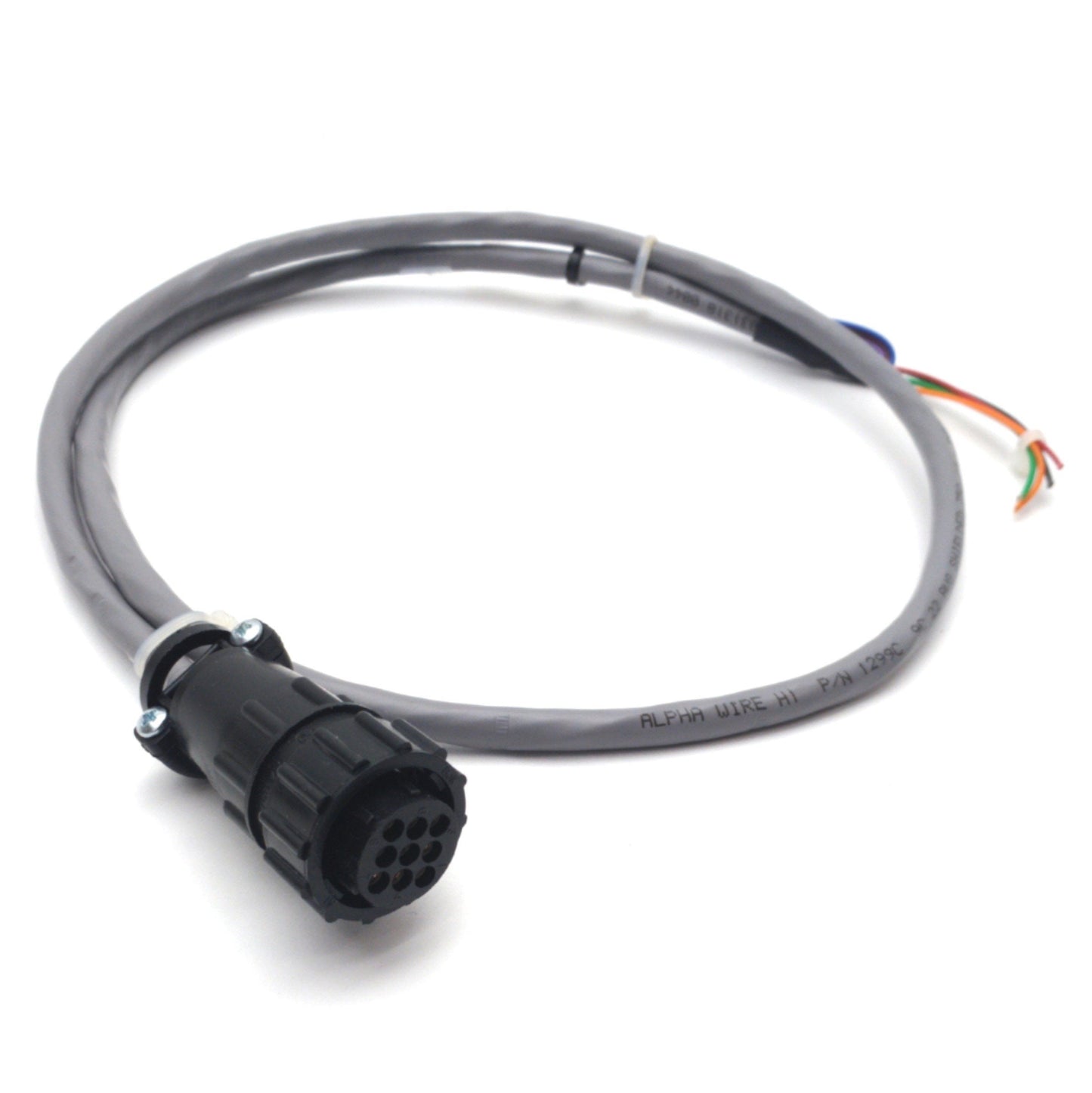 New Other Stepper Motor Extension Cable, 9-Pin Round Connector to 9x Leads, 2 1/2' Long