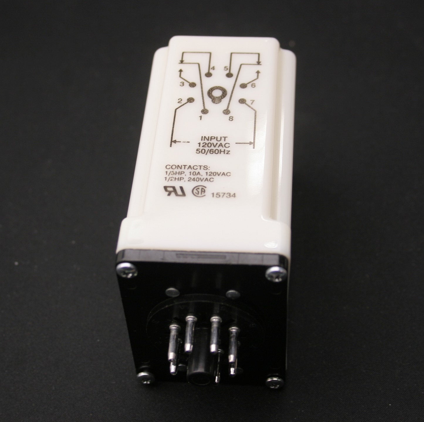 New Dayton 1A366E Time Delay Relay, 0.1 to 10sec, 120VAC, 8 Pins, DPDT