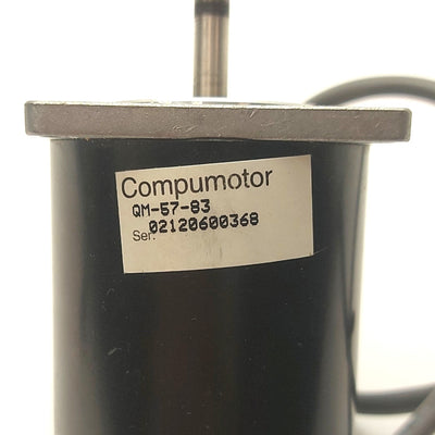 Used Parker QM-57-83 Compumotor Stepper Motor1/4" Shafts 40oz-in NEMA 23 12" Cable