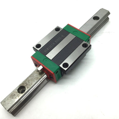 Used Hiwin HGW15CCH Ball Bearing Carriage Block Slide, 160mm HGR15 Linear Guide Rail