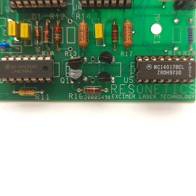 Used Resonetics 20005492 LASER PCB Control Board, BNC Female, 10-Pin Header Male