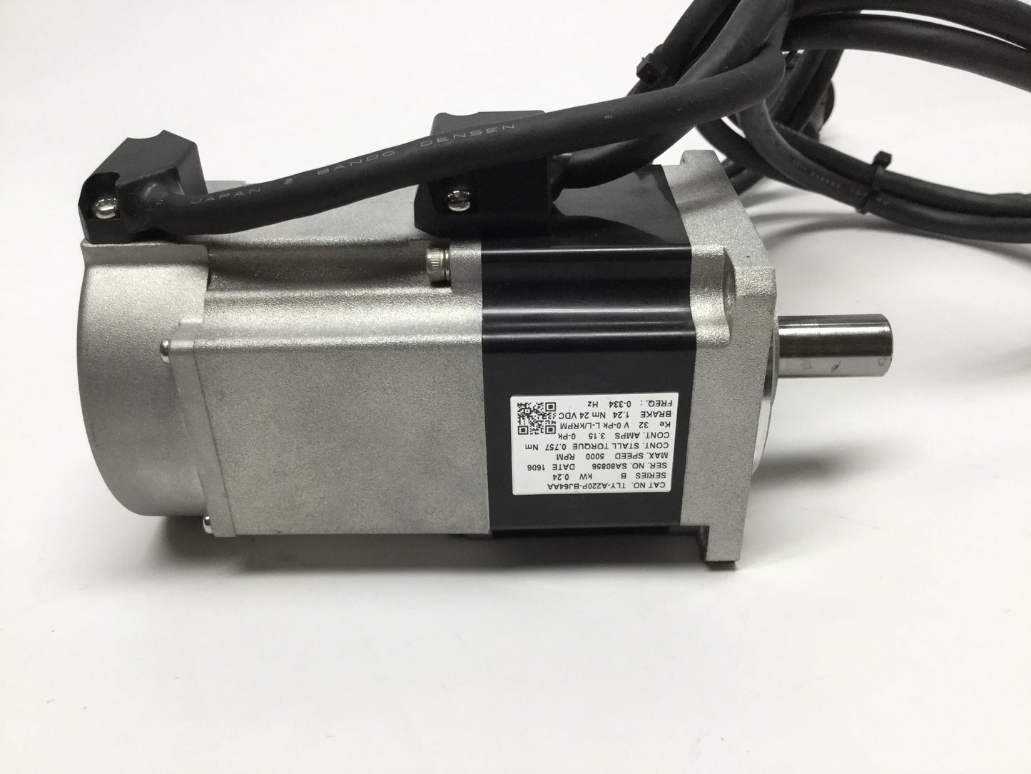 Used Allen Bradley TLY-A220P-BJ64AA Kinetix Servo Motor 5000RPM 230VAC, 70mm w/Brake