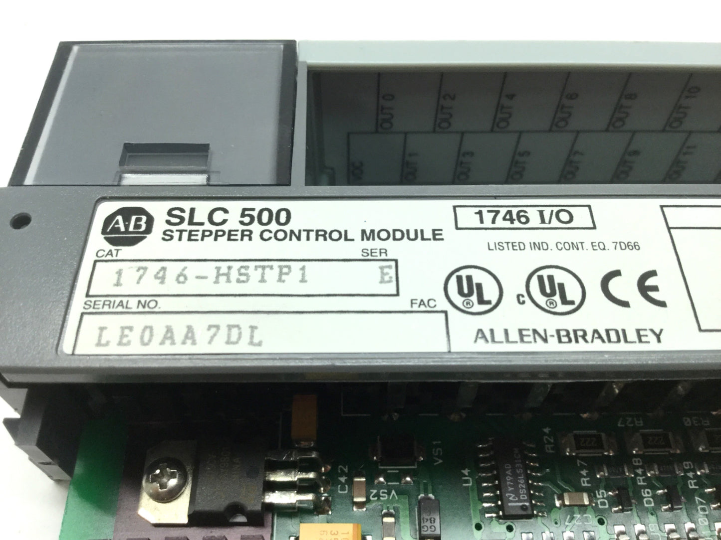 Used Allen Bradley 1746-HSTP1 SLC500 Stepper Control Module, 5VDC Series E