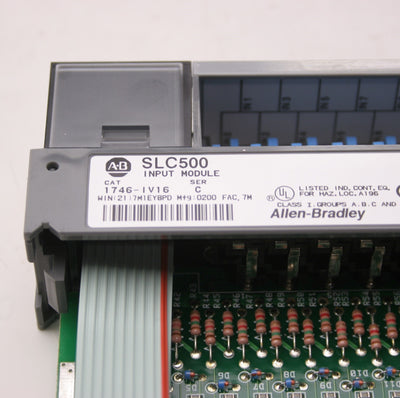 Used Allen Bradley 1746-IV16 Ser C SLC500 PLC Input Module, 16-Channel, 10-30VDC