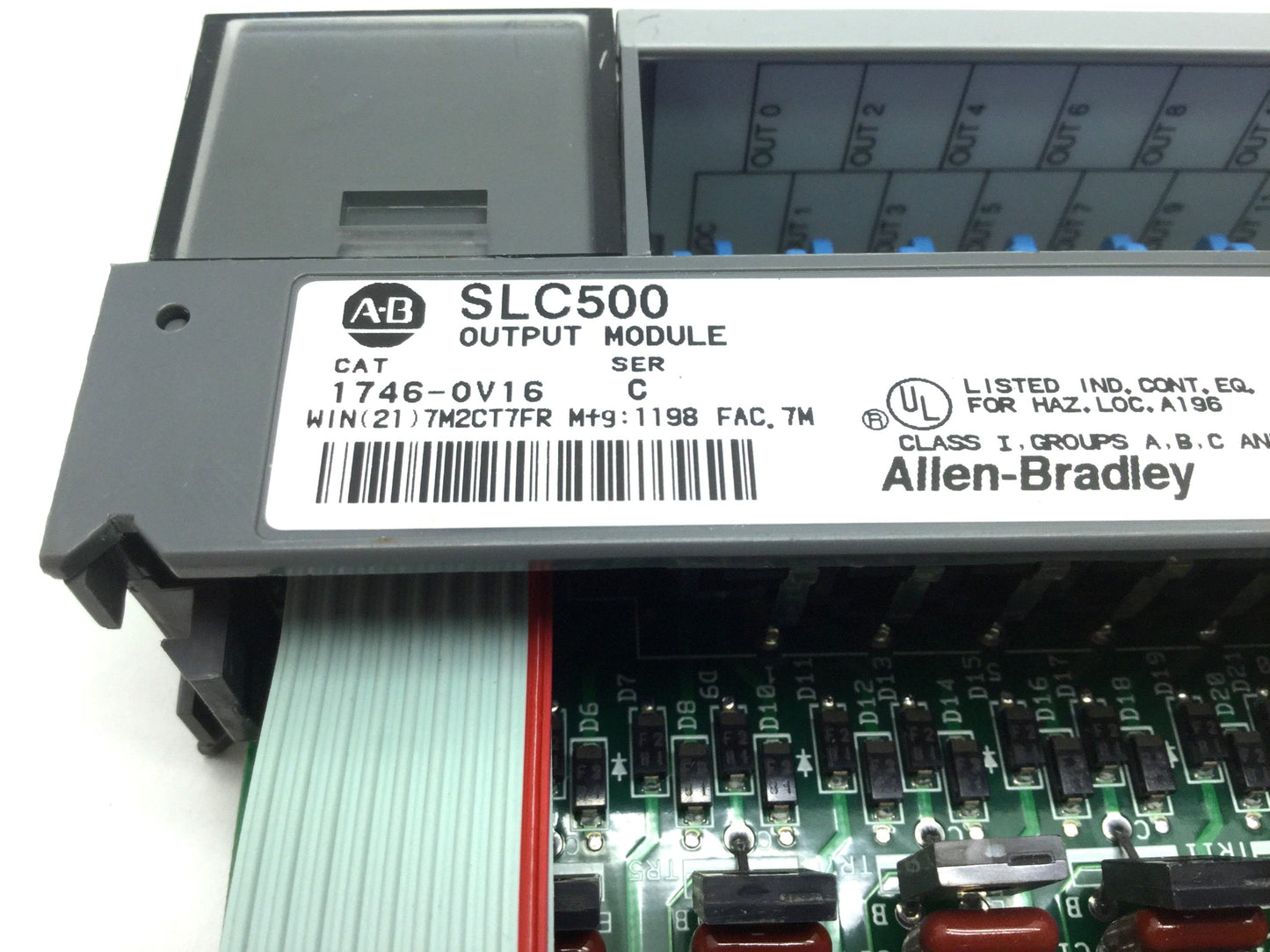 Used Allen Bradley 1746-OV16 SLC500 PLC Output Module, 10-50VDC Ser C