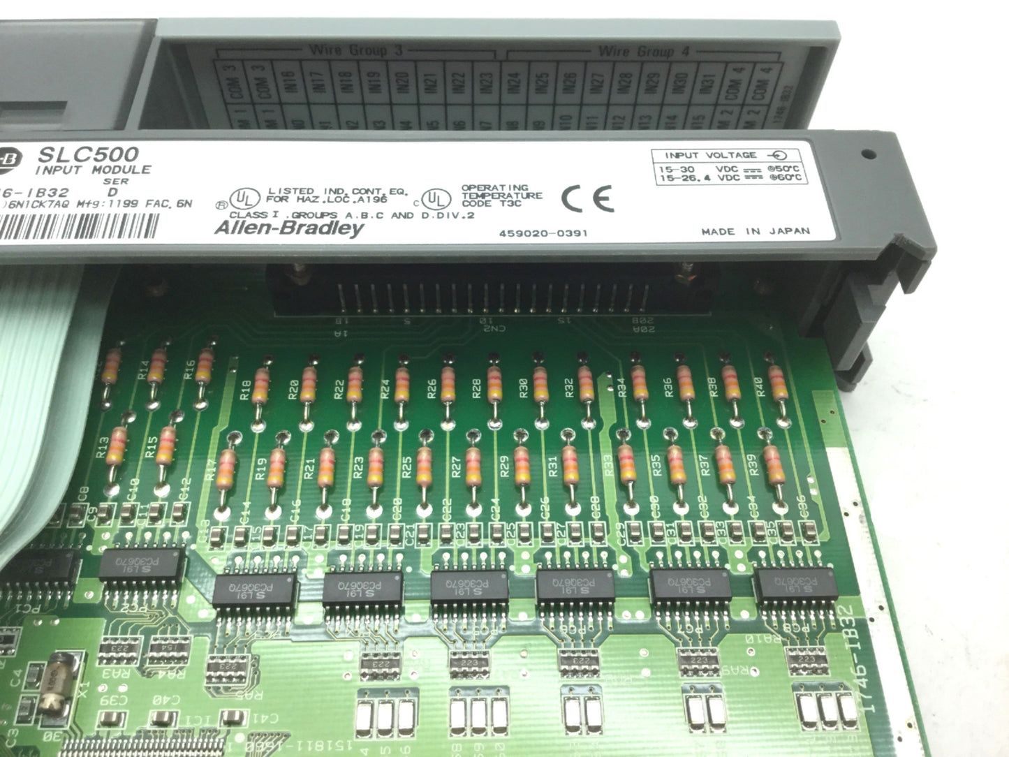 Used Allen Bradley 1746-IB32 SLC500 Series PLC Input Module, 32-Point