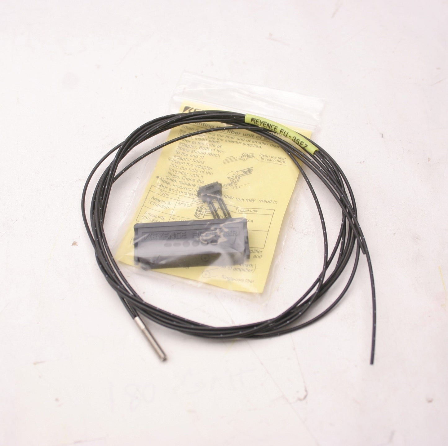 New Keyence FU-35FZ Sensor Reflective Fiber Optic Unit Length: 1m, Barrel: M3